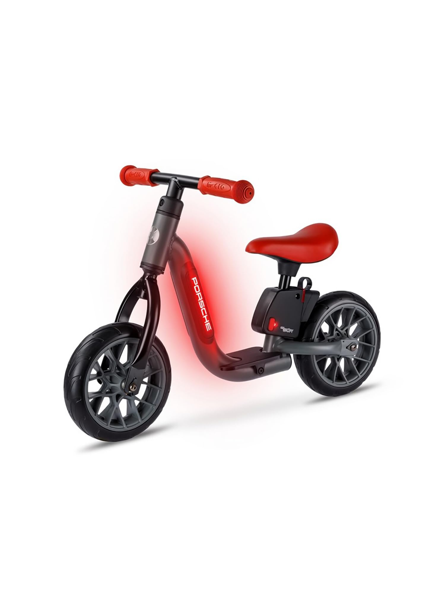 MICRO™ Smart Balance Bike | Porsche Edition | inkl. MySTOPY Bremsunterstützung mit Fernbedieunung | Laufrad für Kinder ab 18 Monaten | Porsche Schriftzug LED | Jungs & Mädchen