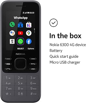 Nokia 6300 4G - Mobile Phone Charcoal