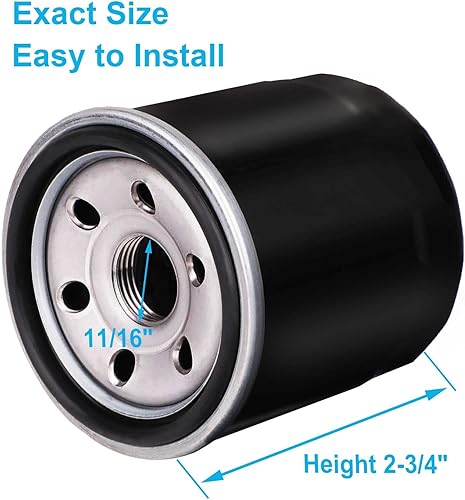 Miniatura 4 de Paquete de 2 filtros de aceite 136-7848 para motor Toro V-Twin Timecutter Zero Turn Mower, reemplazo perfecto 127-9222 120-4276 Filtro de aceite