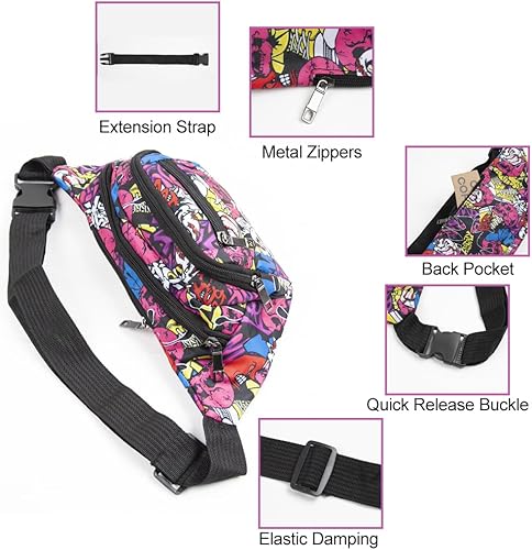 Miniatura 3 de Paquetes de cintura, Rojo -, 80s Retro