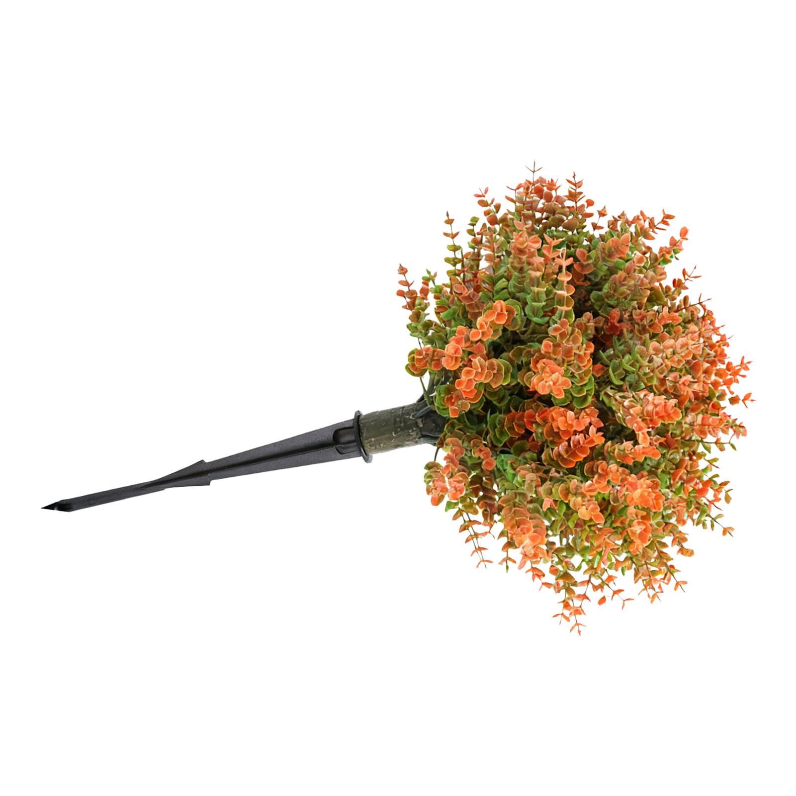 Topiary Eukaliptusowe Sztuczne Krzewy z Kolcami Żywe Pomarańczowe Liście do Dekoracji Ogrodu lub Patio 45 Cm 2 szt.