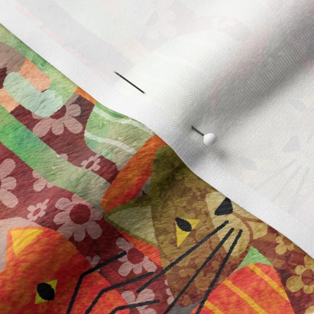 Spoonflower Fabric - Colorful Cats Cat Lady Kitten Feline Multicolor Rainbow Printed on Minky Fabric by The Yard - Sewing Baby Blankets Quilt Backing Plush