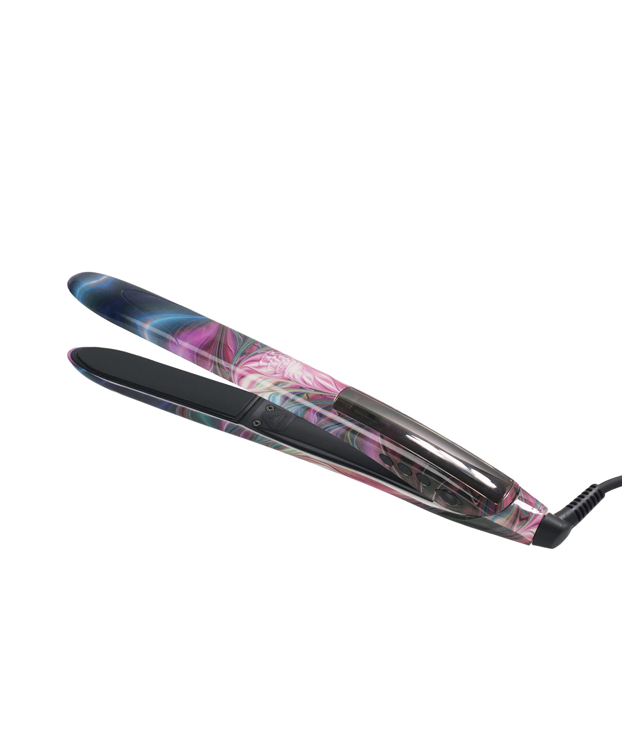 Bio Ionic 10x Plancha de peinado Treasured Waters, placas vibratorias sónicas de 1", estilo liso pulido