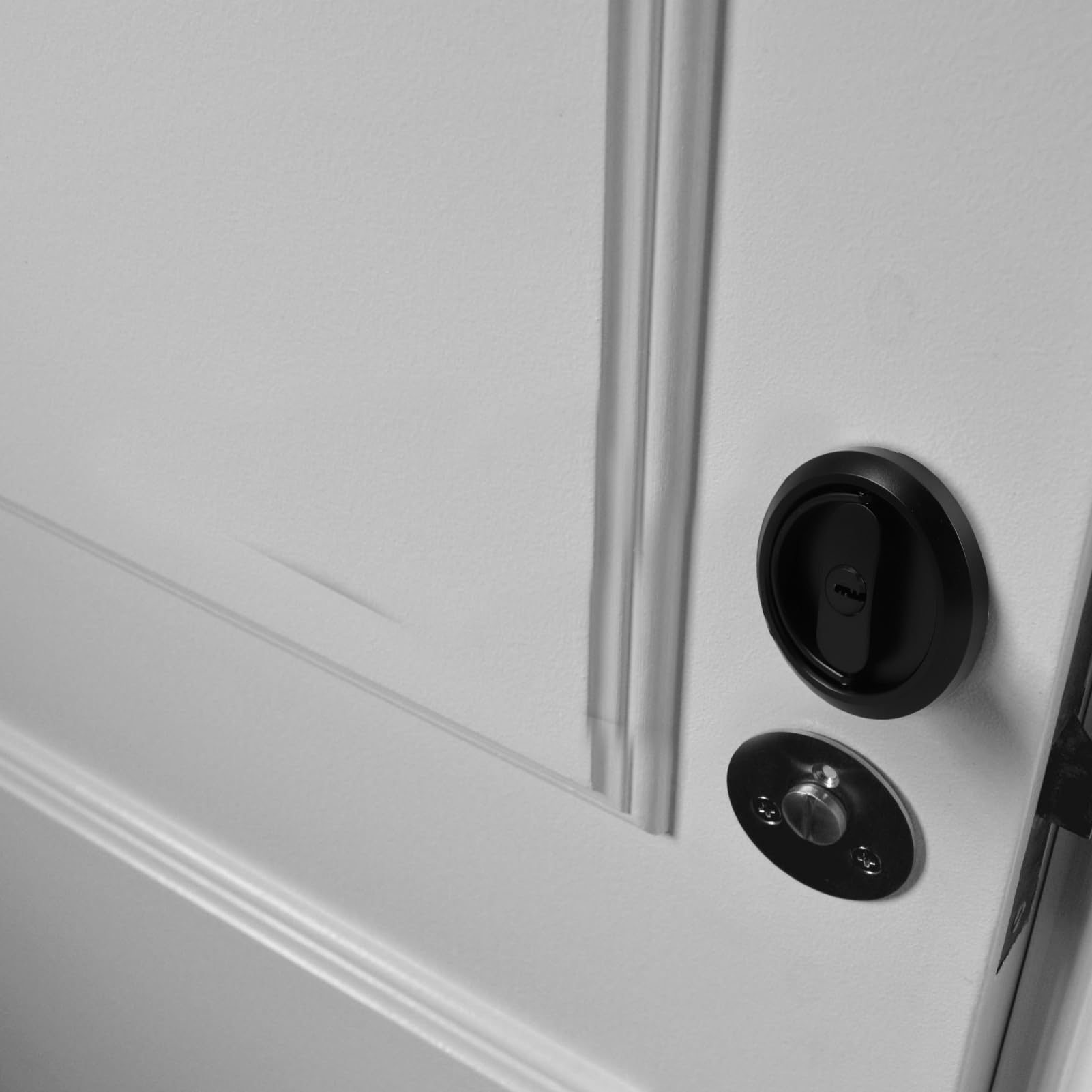 Mikikit Cerradura Empotrada de Puerta de Inoxidable Invisible Instalación para Dormitorios Baños y Cocinas Seguridad Adicional para Hogar