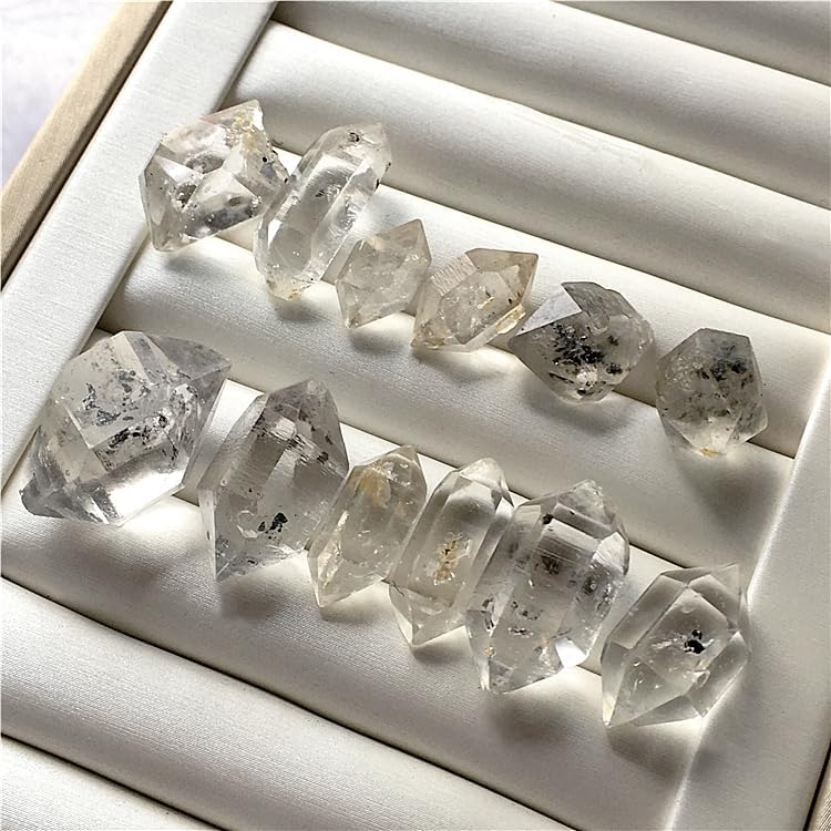 Miniatura 4 de Natural Herkimon - Piedra en bruto de cuarzo de cristal curativo, piedra mineral en bruto, joyería de bricolaje, regalo de purificación, meditación,