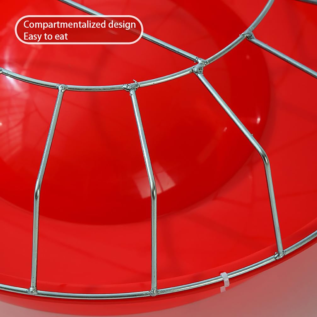 Comedero para gallineros, comederos para aves de corral para exteriores, comedero de compartimento redondo para patos, pájaros, aves de corral, accesorios para gallineros