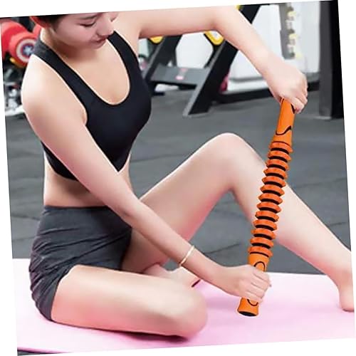 Miniatura 6 de Healeved Palo de masaje con pinchos, rodillo de yoga, masajeador de mano, rodillo de pantorrilla, rodillo de tejido profundo, masajeador de espalda
