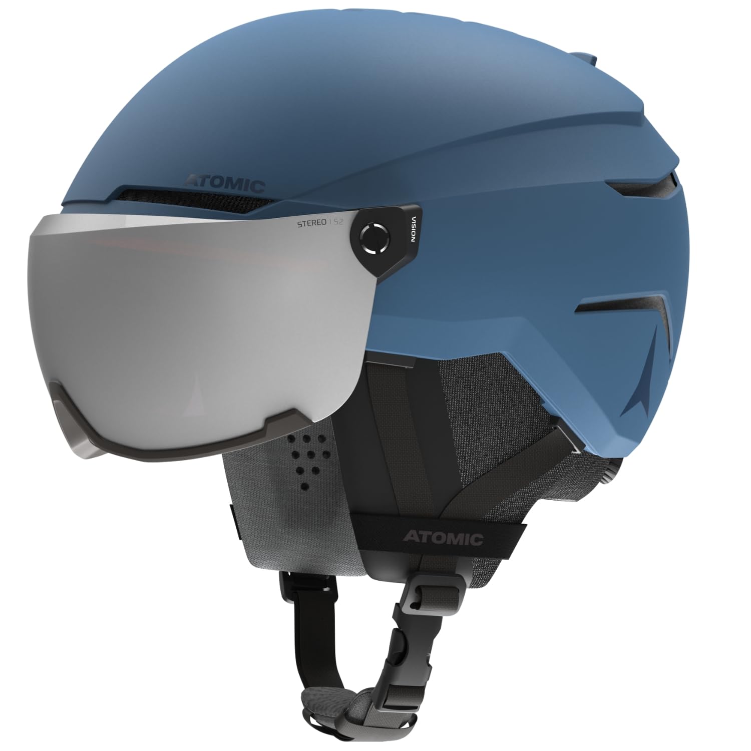 ATOMIC Savor Visor Stereo Skihelm mit Visier - Ocean - Größe L - Snowboard- & Ski-Helm mit Brille - 360° Fit System & Active Aircon Belüftungssystem - Holo Core für maximale Stoßdämpfung