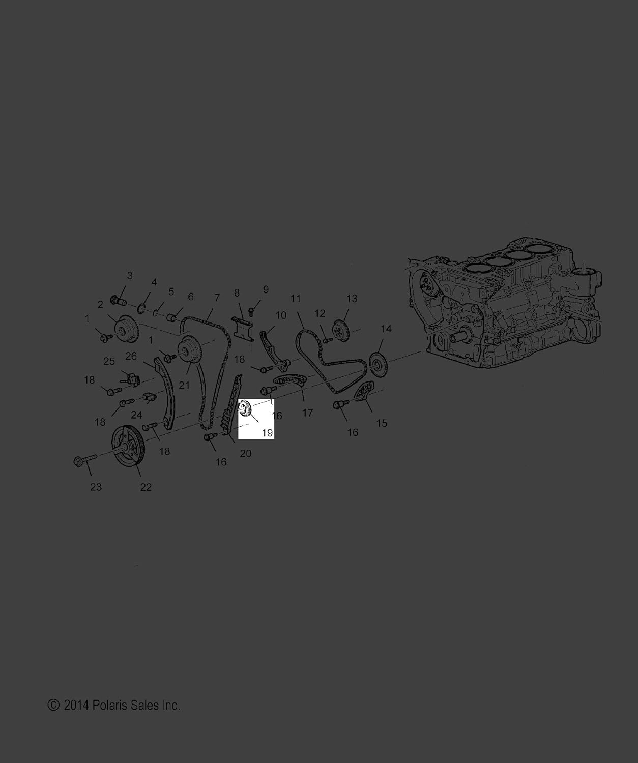 Polaris Slingshot Crankshaft Sprocket, GM, Genuine OEM Part