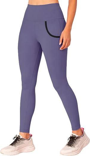 POOJARAN SAREE High Rise Activewear Leggings for Workout, Yoga | Women's Track Pant with Deep Pocket | Gym Wear Solid Jogg...