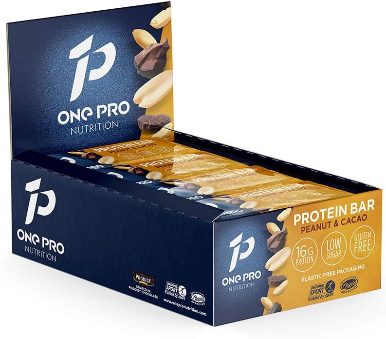 ONE PRO Nutrition Protein Bars x12 Raspberry and Chocolate Flavour, Gluten Free and Vegan Friendly Energy Bars. 17g Protein, 14g Fibre and <3g Sugar per Bar