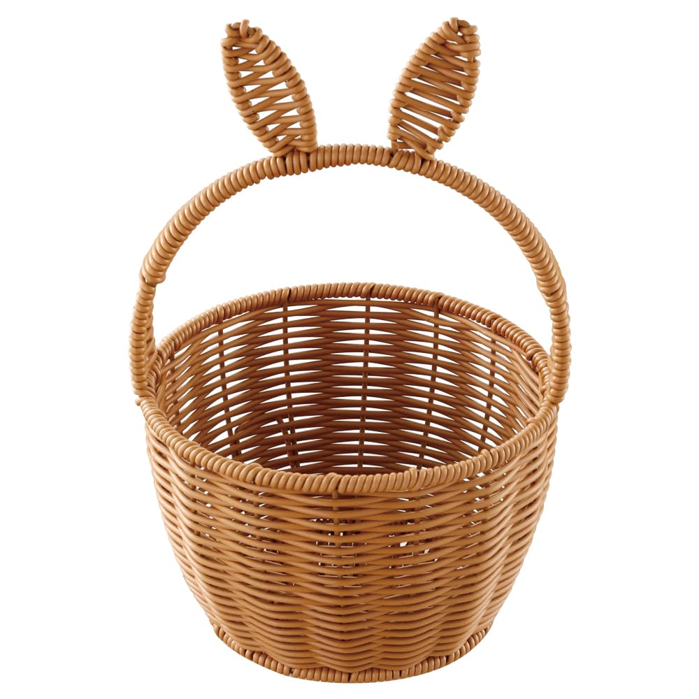 Egg Basket Small Foraging Basket Farmhouse Kitchen Organizer Multipurpose Handwoven Rattan Basket for Easter Harvesting, Mushrooms, Berries, Nuts