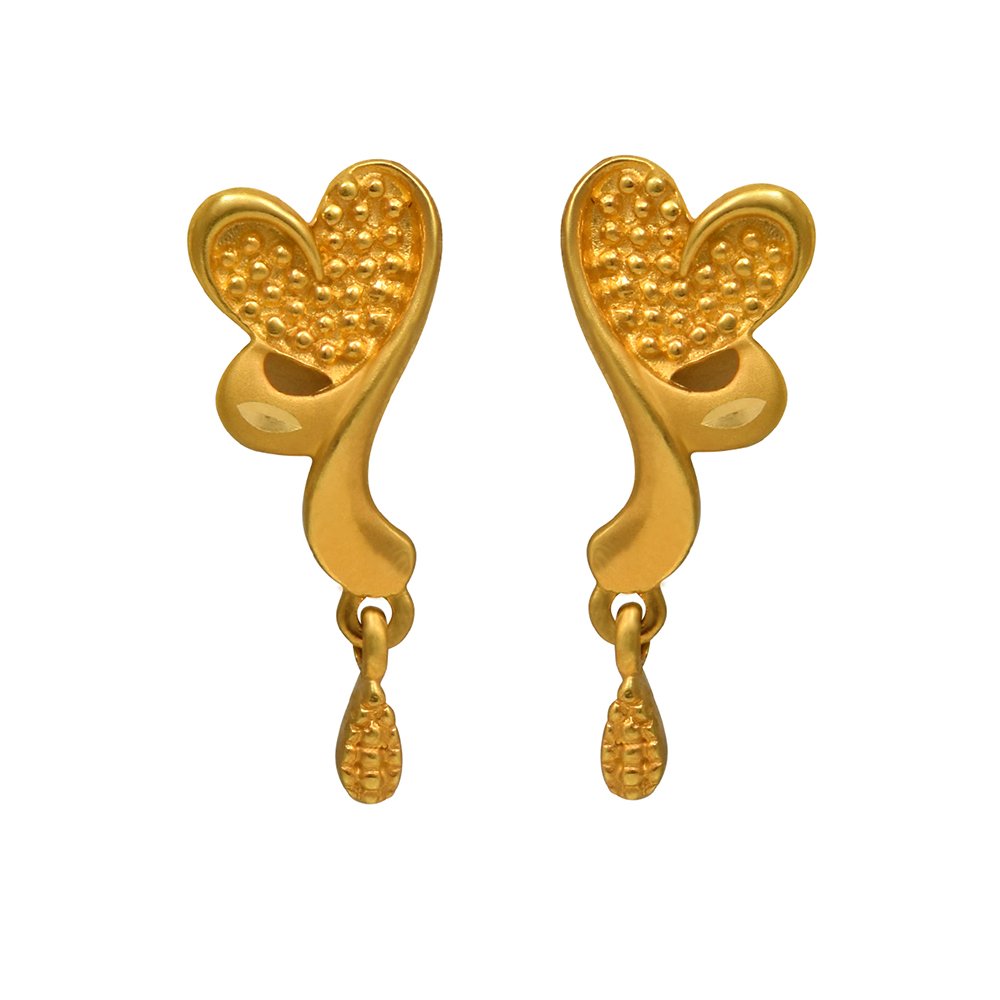 Impress Collection 22k Yellow Gold Studs Earrings for Women-image-2