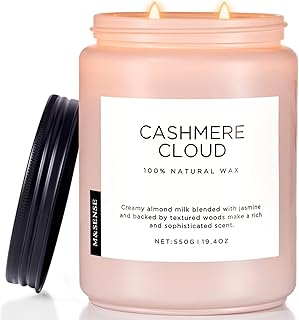 M&SENSE Warm Cashmere Scented Candles, 19.4oz 110 Hour Long Lasting 2 Wi...