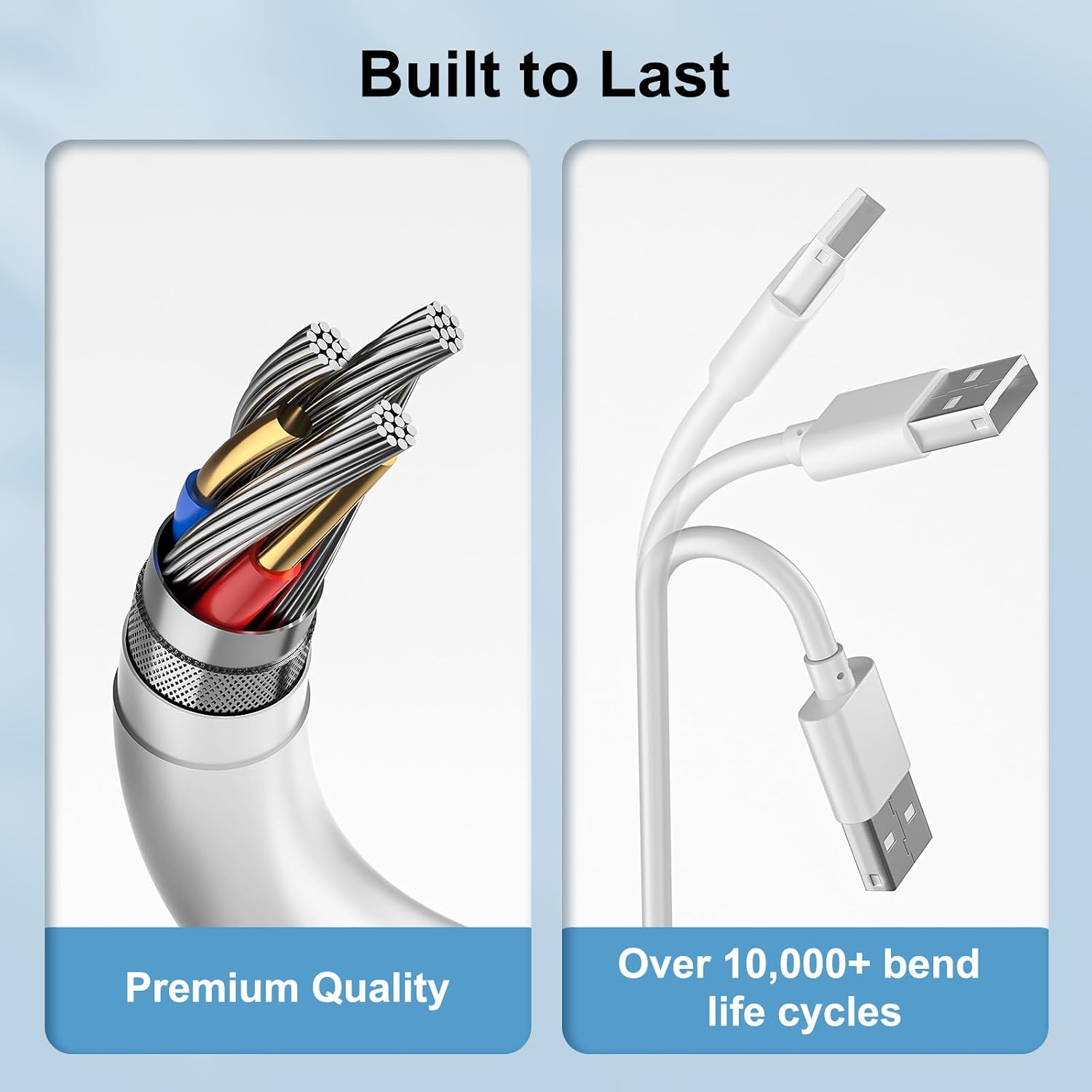 Charging Cable Compatible with Auraglow Whitening Light Kit, Only Charging for Auraglow LED Accelerator Light, 2.6ft Power cord