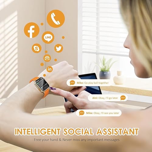 Miniatura 5 de Reloj inteligente con auriculares, reloj inteligente de 1.96 pulgadas para AndroidiOS, relojes para hombres y mujeres, IP67, impermeable, rastreador