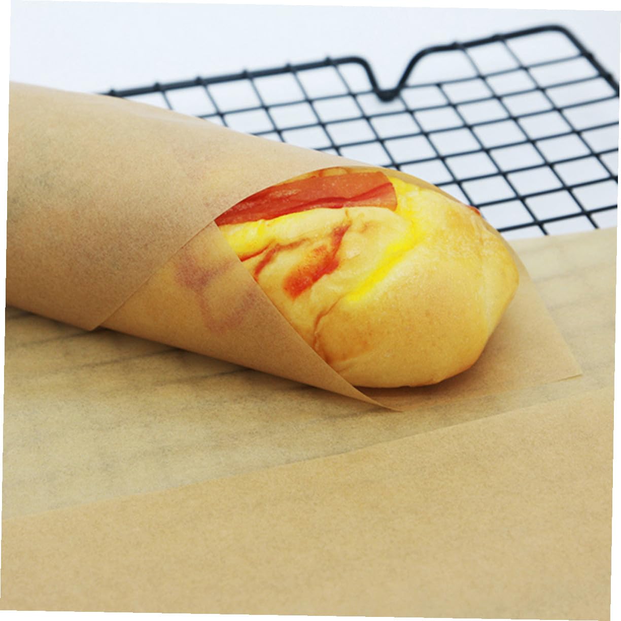 100 pièces Papier Cuisson Kraft Naturel Non Blanchies pour Barbecue Pâtisserie Cuisson Résistante Antidérapante Cuisine Sécurisée