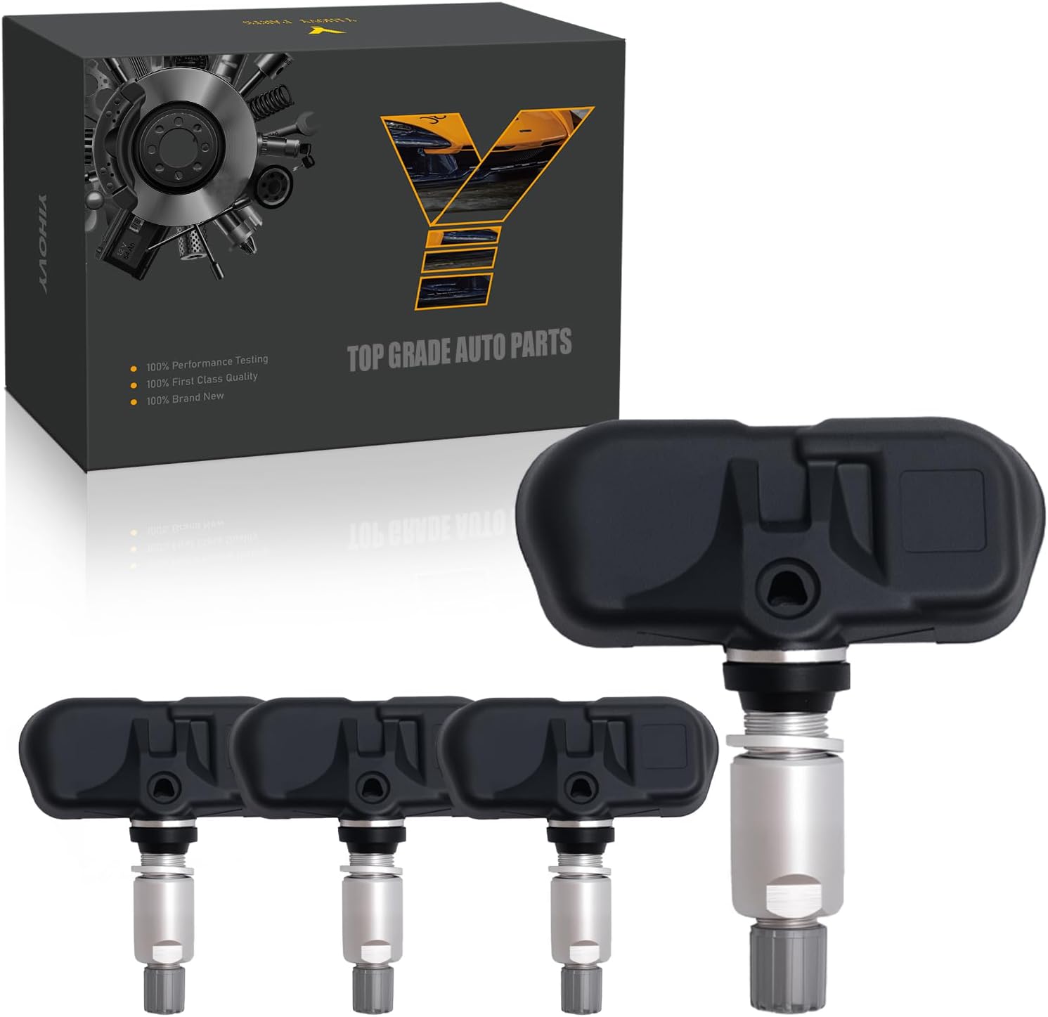 Pre-Programmed TPMS Sensor Tire Pressure Monitoring Sensor 42753SWA316 fit for Honda Accord CR-V Fit 2008 2009 2010 2011 2012, fit for Hummer S2000 2008-2009, 42753-SWA-316-315MHz (4)