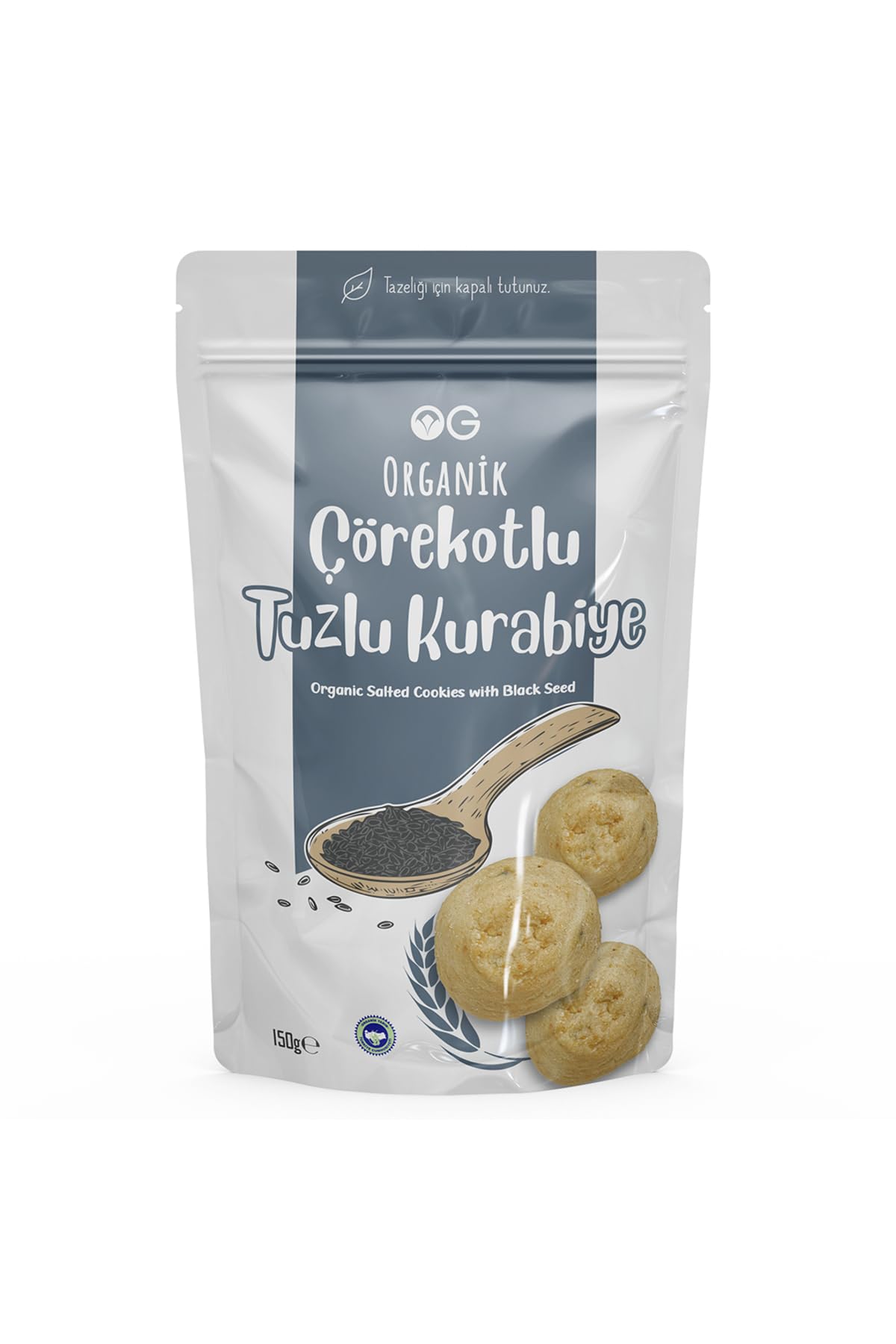 OG Organik Çörekotlu Tuzlu Kurabiye 150 gr