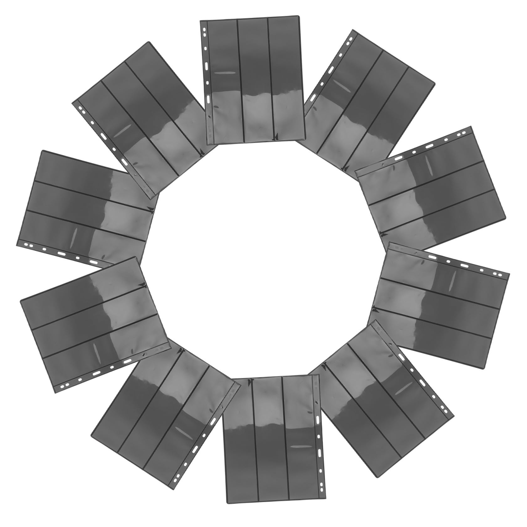 10 pezzi Pagine Album Doppia Faccia in PVC Nero per Collezionisti di Francobolli di Conservazione Leggeri e Facili da Usare per Raccoglitori da Pagine Extra per Ordinata