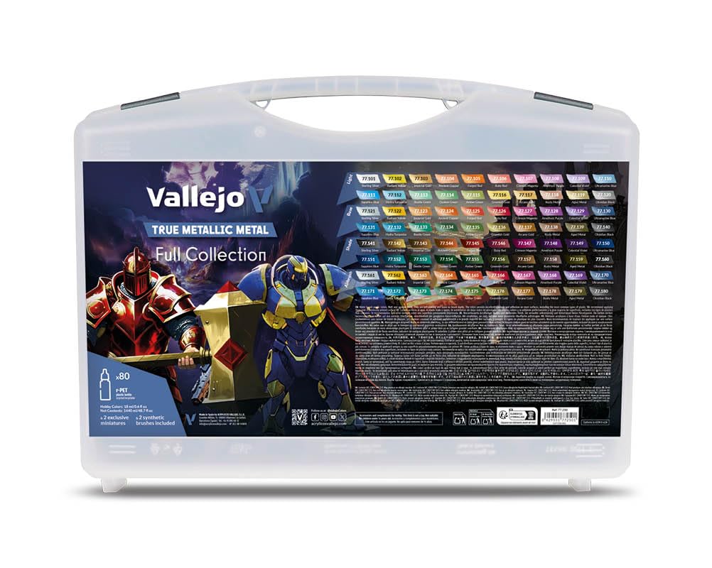 Vallejo True Metallic Metal 77250 Color Case (80x18ml)