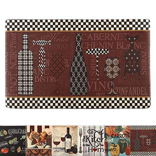 Farmhouse Kitchen Mats Cushioned Anti-Fatigue Comfort Mat for Home & Office Ergonomically Engineered