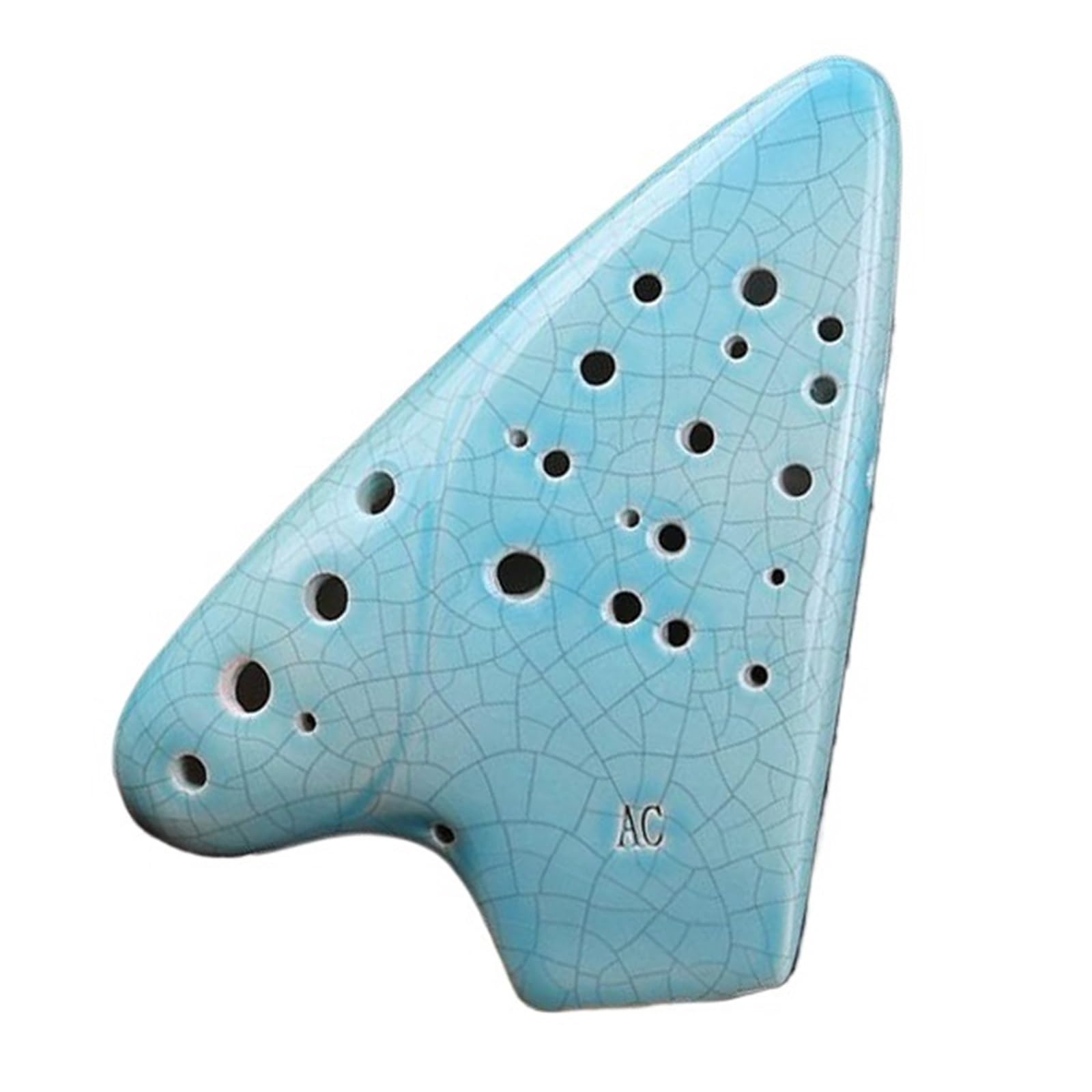 Suonare L'ocarina A Tre Tubi AC Tune Professionale In Ceramica Strumento Per Principianti Blu Strumento Ocarina