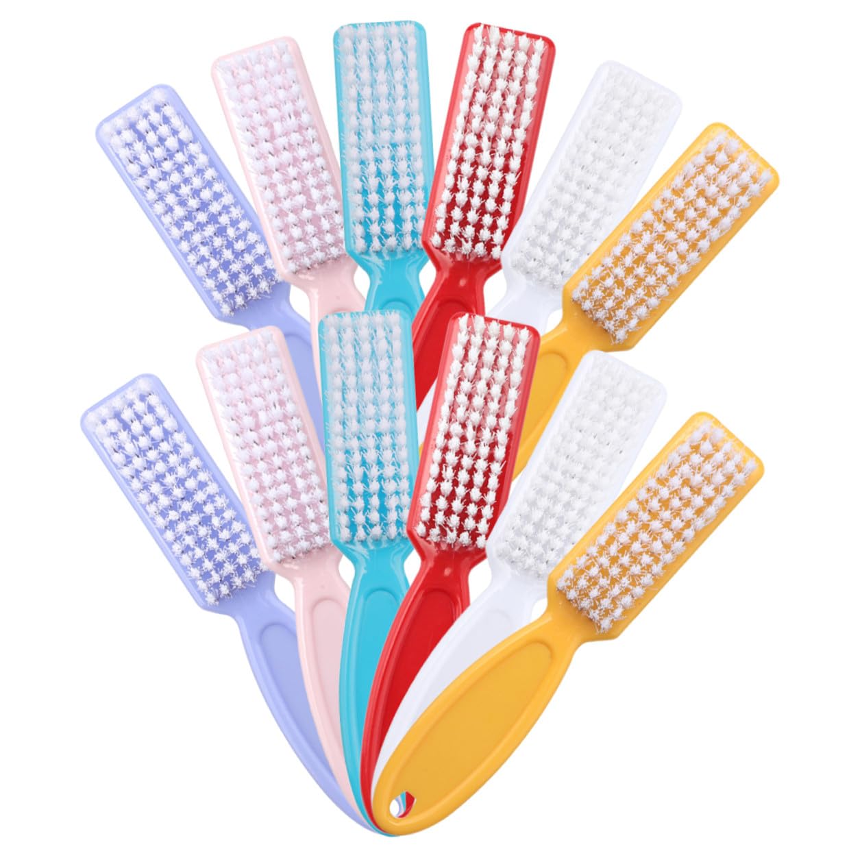 Spazzola per Unghie in Plastica 24 Pezzi Set, Piccola Spazzola per Manicure Ergonomica per Pulizia Unghie Mani e Piedi, Accessorio Compatto per Uso Domestico e Colore Casuale