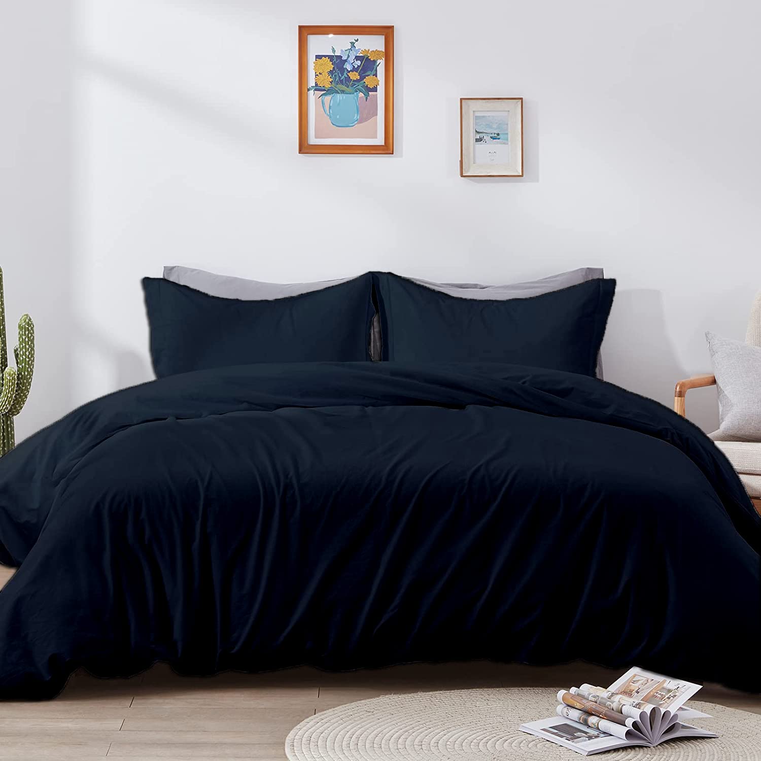 CALIFORNIA BEDDING Hotel Luxury 800 TC Long Staple Egyptian Cotton Duvet Cover