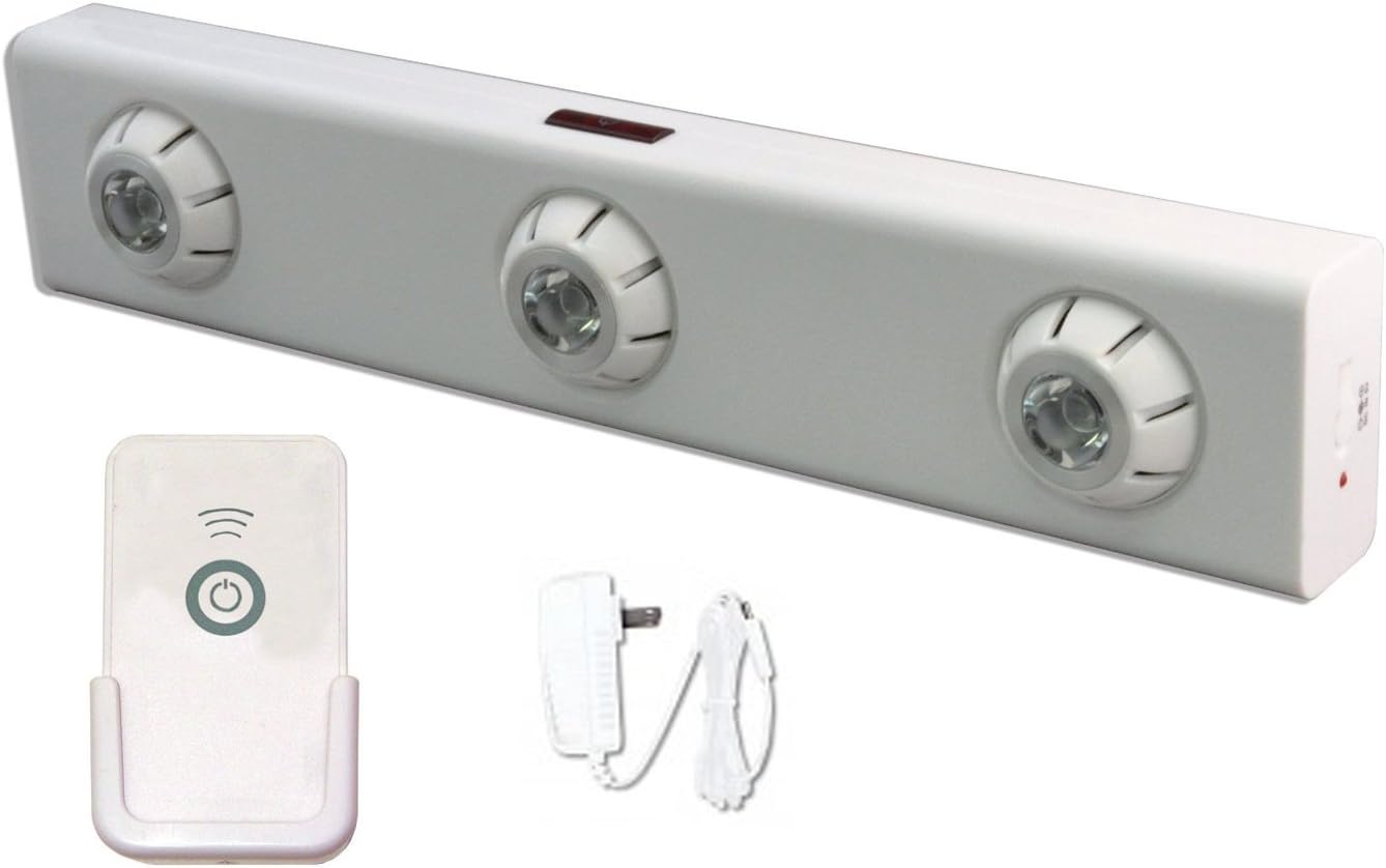 Rite Lite LPL1700WRCAC High Output LED Under Cabinet Light with Remote, 2.5" x 1.25" x 11.8", White