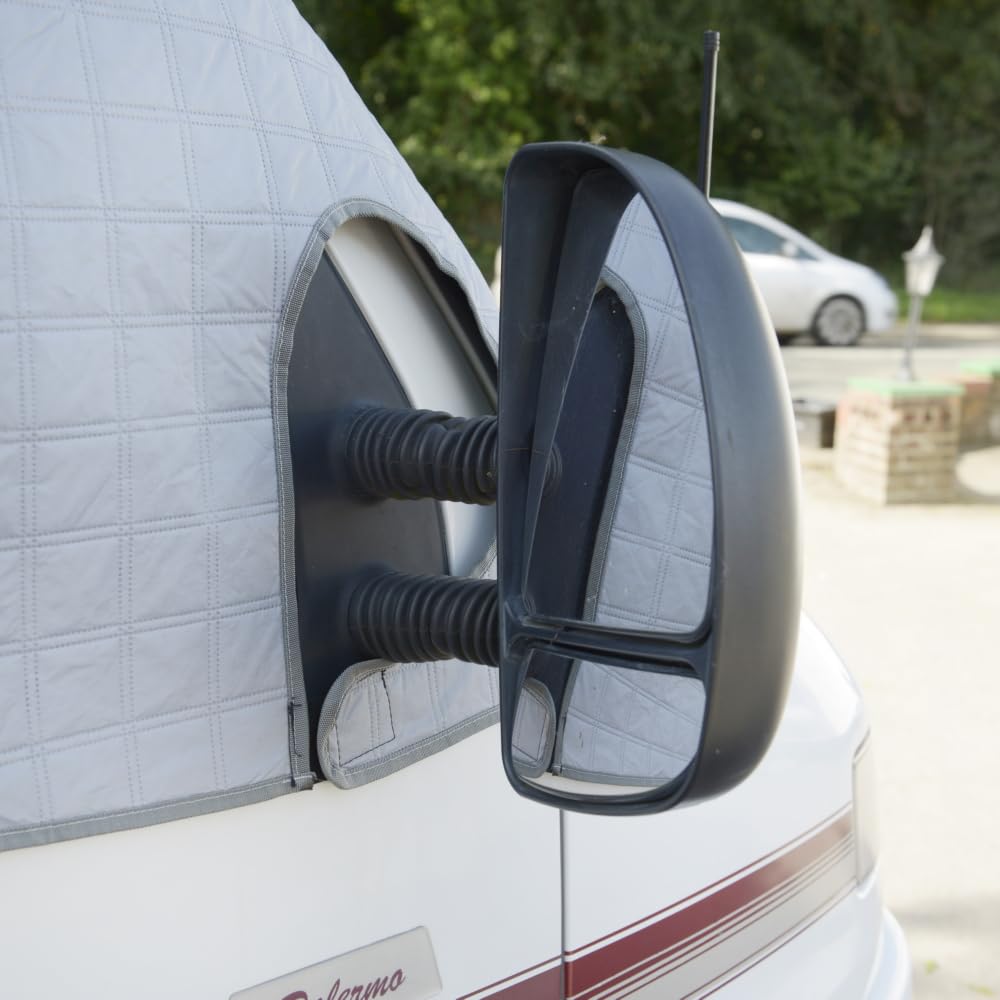 UK Custom Covers Passend für Fiat Ducato (1994–2006) Thermo-Windschutzscheibenabdeckung mit verlängerter Lüftungsklappe (grau) – TSW900GREY