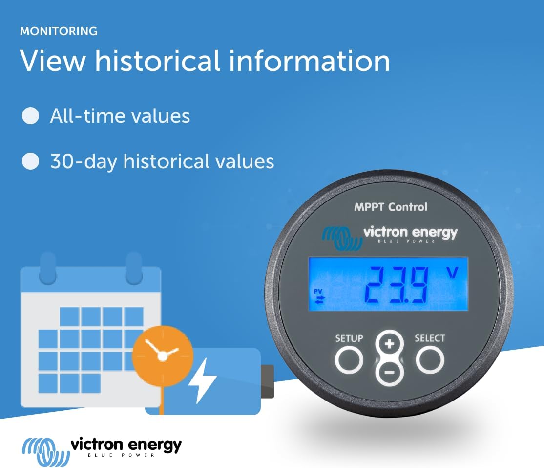 Victron Energy MPPT Control - Controllers for Solar Panels - Remote configuring and Monitoring