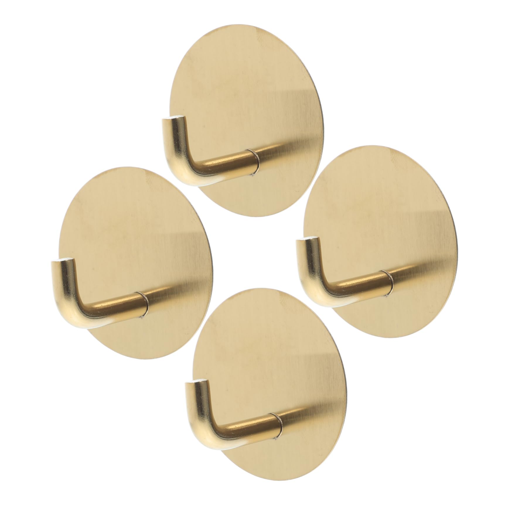 jojofuny Gancho De Acero Inoxidable Gancho Para Colgar En La Puerta Percheros Adhesivos Ganchos De Baño Ganchos De Ducha Para Toallas Toallero Adhesivo Golden 4 Piezas X 4
