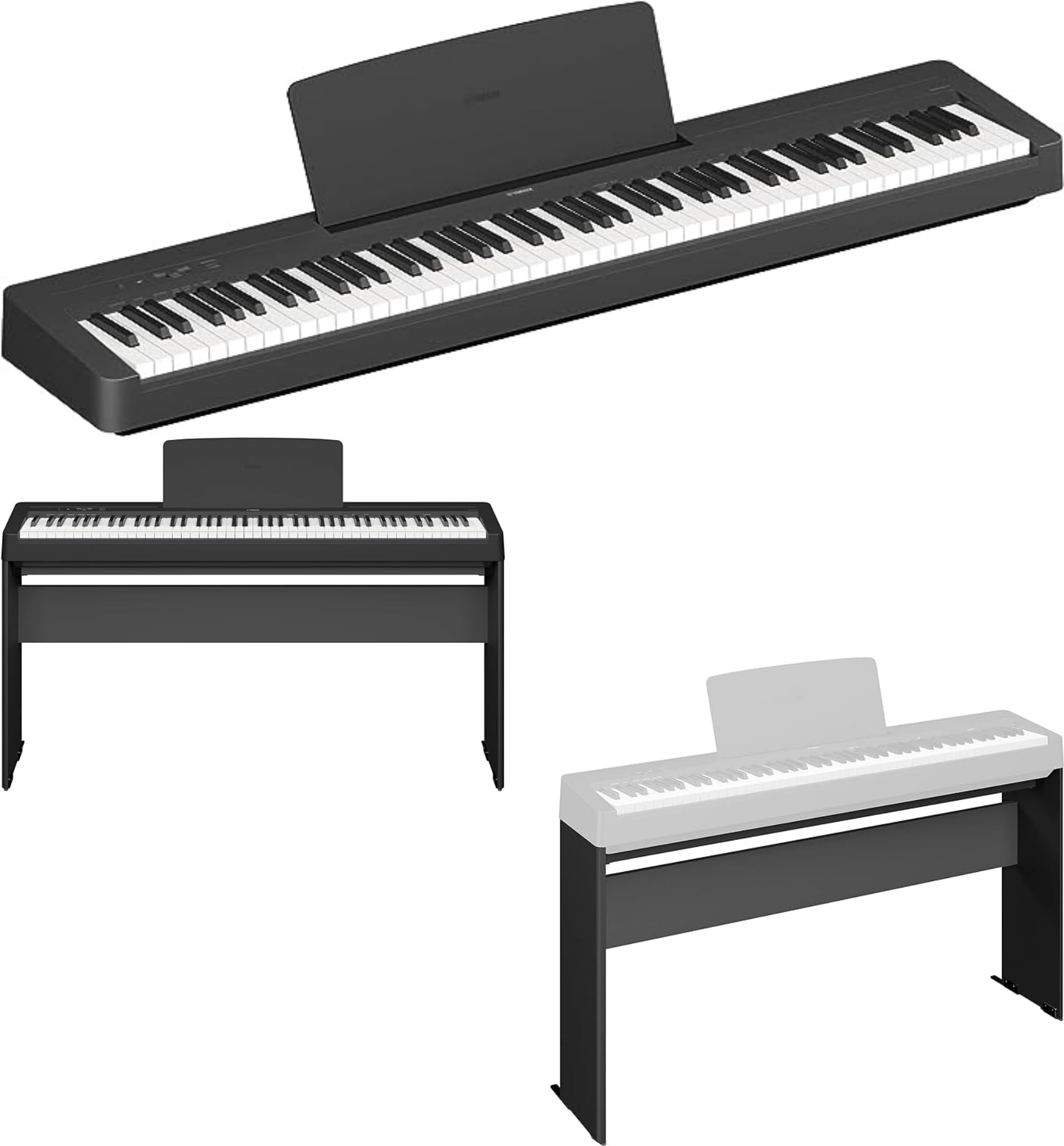 Yamaha P-145 - Piano digital negro - Piano digital ligero y portátil con 88 tecl