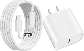 iPhone 17 Fast Charger,iPhone Charger Fast Charging USB C Wall Chargers Block Plug Type C 6FT USB C to C Woven Charging Cable Cord for iPhone 17 Pro Max/17 Pro/17 Air/16 Pro Max/16 Plus/16/15/iPad Pro