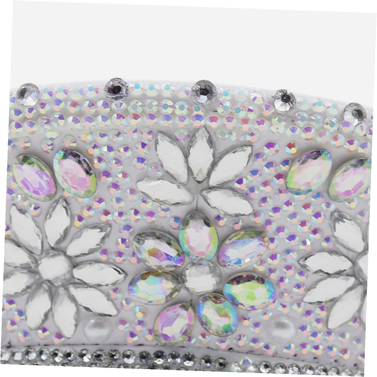 CALLARON Sombrero Blanco de Novia Incrustaciones de Strass, Cómodo y Ajustable, Adecuado para Bodas y Despedidas de Soltera Estilo Delicado y Brillante