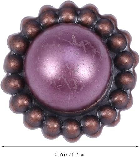 Miniatura 2 de VILLCASE 20 sujetadores de papel, pernos redondos vintage de perlas, sujetadores de papel de metal para manualidades, proyectos de manualidades