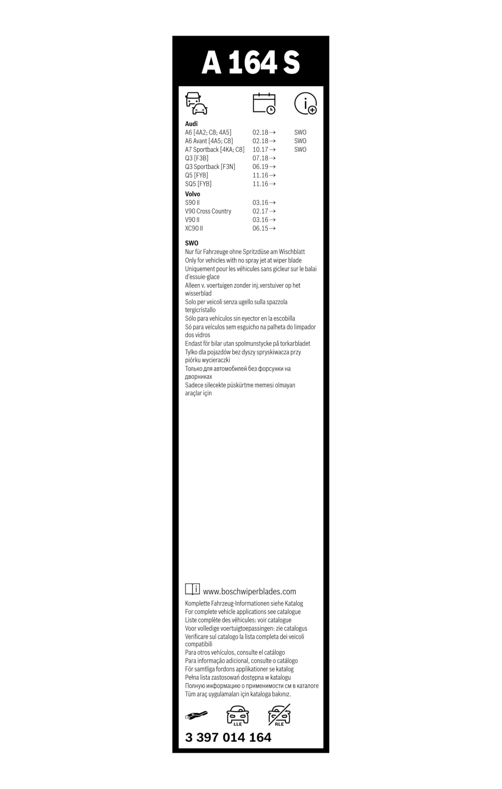 OXIMO Wisserblad voor o.a. Citroën, Citroën/Peugeot, Audi - WAP350350