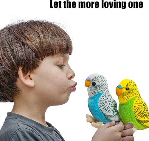 Miniatura 3 de Juguete de peluche de periquito, 2 piezas, 5.5 pulgadas, juguete de peluche de periquito, juguete suave de budgie, animal de peluche de pájaro para