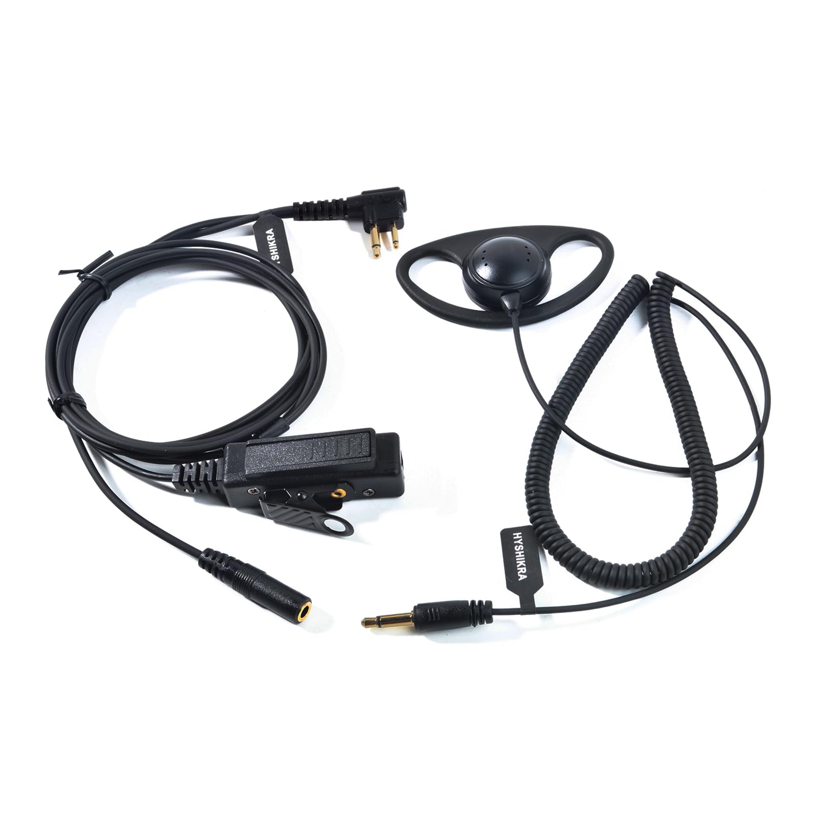 Uniwersalny 2-drożny radiowy adapter audio Kabel 3,5 żeński do Multi-pin z zestawem słuchawkowym PTT 3,5 mm Jack Kompatybilny z Motorola CP040 DP1400 GP68 GP88 GP300 (Kształt D)