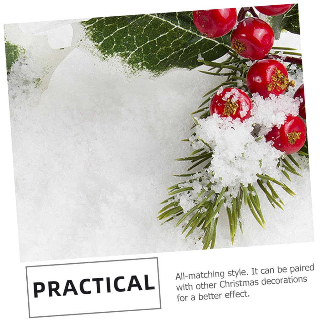 2 Packungen künstliches Schneepulver gefälschte Schneebälle Weihnachtsbaum Schneespielzeug weihnachtsdeko kunstschnee weihnachtliche Bodendekoration dekorativer Baumwollschnee Weiß