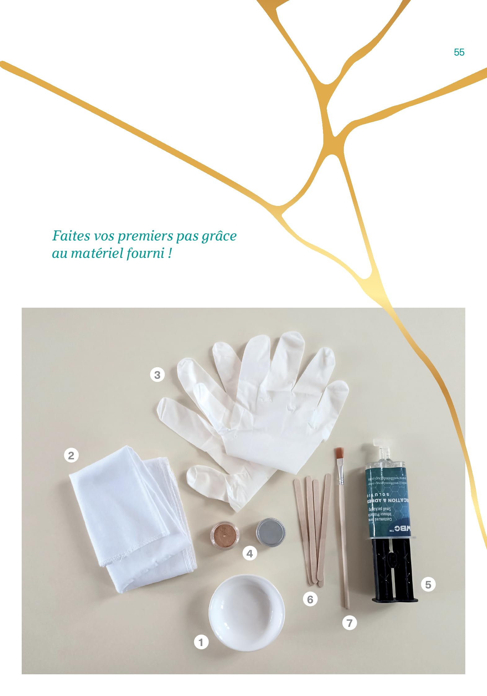 Mon kit d’initiation au Kintsugi (coffret): L’art de sublimer les objets brisés