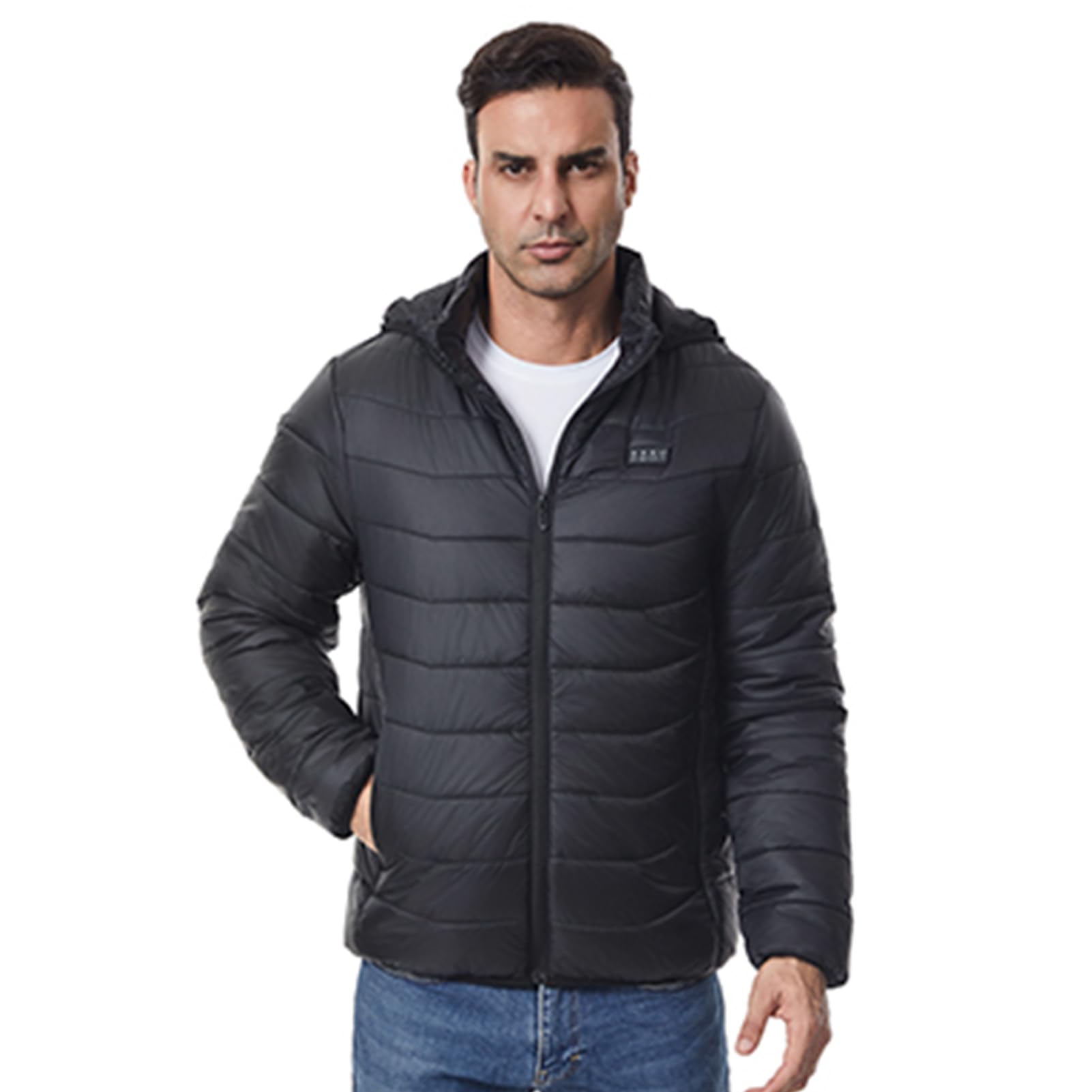 mingzhe Chaqueta Térmica para Hombre de 27 Zonas — Abrigo Térmico y Ropa Calefactable con Control de Temperatura 3 Niveles y 4 Zonas Control — Abrigo Invierno Ligero con