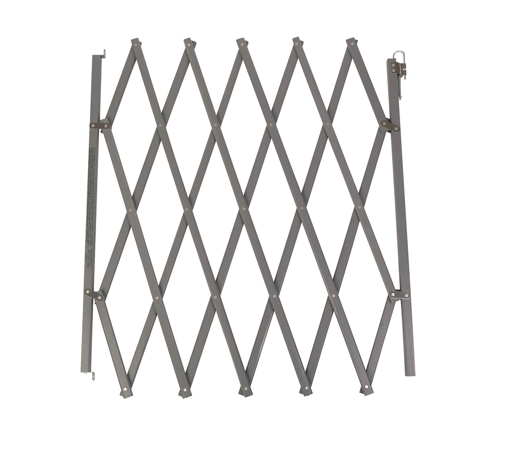 Bettacare Expandable Pet Barrier, 60cm - 108cm, Grey, Wooden, Retractable Dog Safety Gate, Barrier for Puppy and Dog