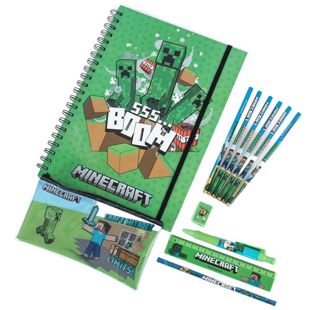 Minecraft Bumper Stationery Set - Green