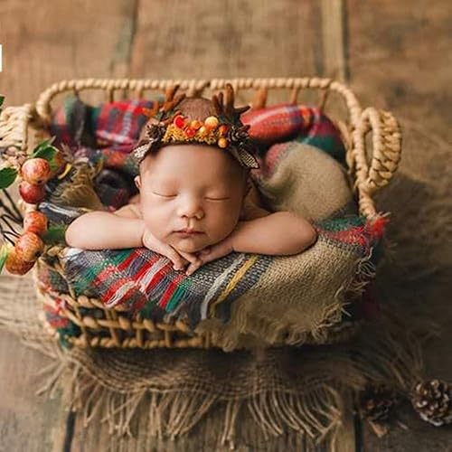 Miniatura 3 de Manta elástica para fotografía de recién nacido de Navidad, manta de fotos para recién nacidos, accesorios de fotografía para niño y niña, manta