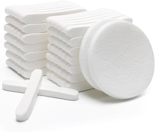 Luxiv 84 Pack Compressed Facial Sponges - Exfoliating Makeup Remover & Face Cleansing Sponges for Estheticians & Women (White)