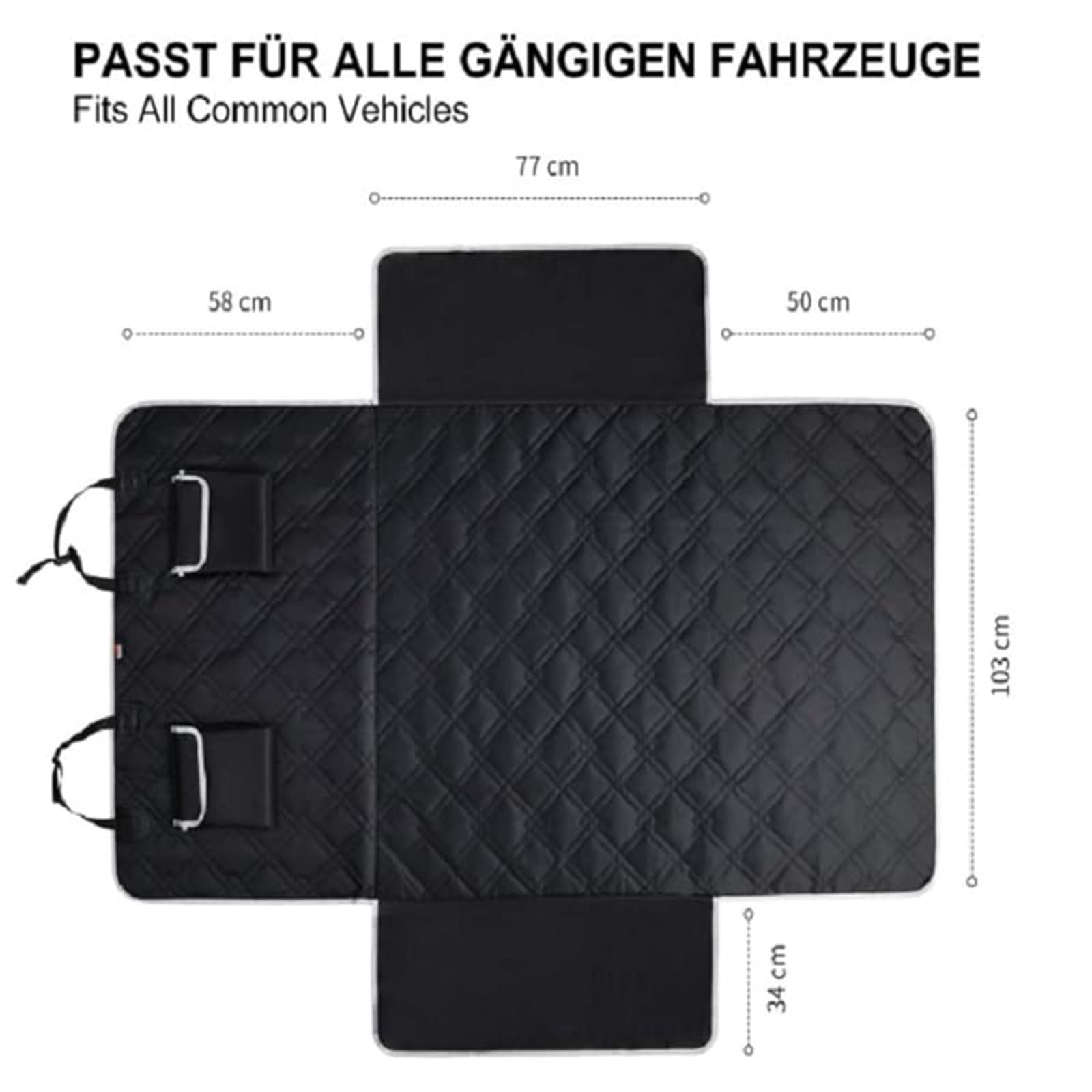 Protector Maletero Perros para Citroen C3 Hatchback 2016-2020, Funda Maletero Coche Perros con ProteccióN Lateral, Alfombrilla Protectora para Maletero, Accesorios Auto