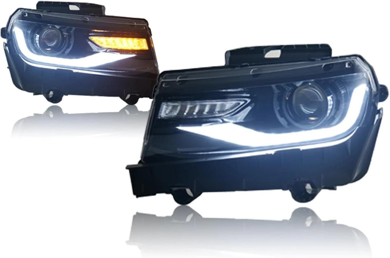 Compatible For Camaro Lighting Car Lights LED Headlights Assembly Front Lamp 2014-2015 5th Gen Sequential Turn Head Lights