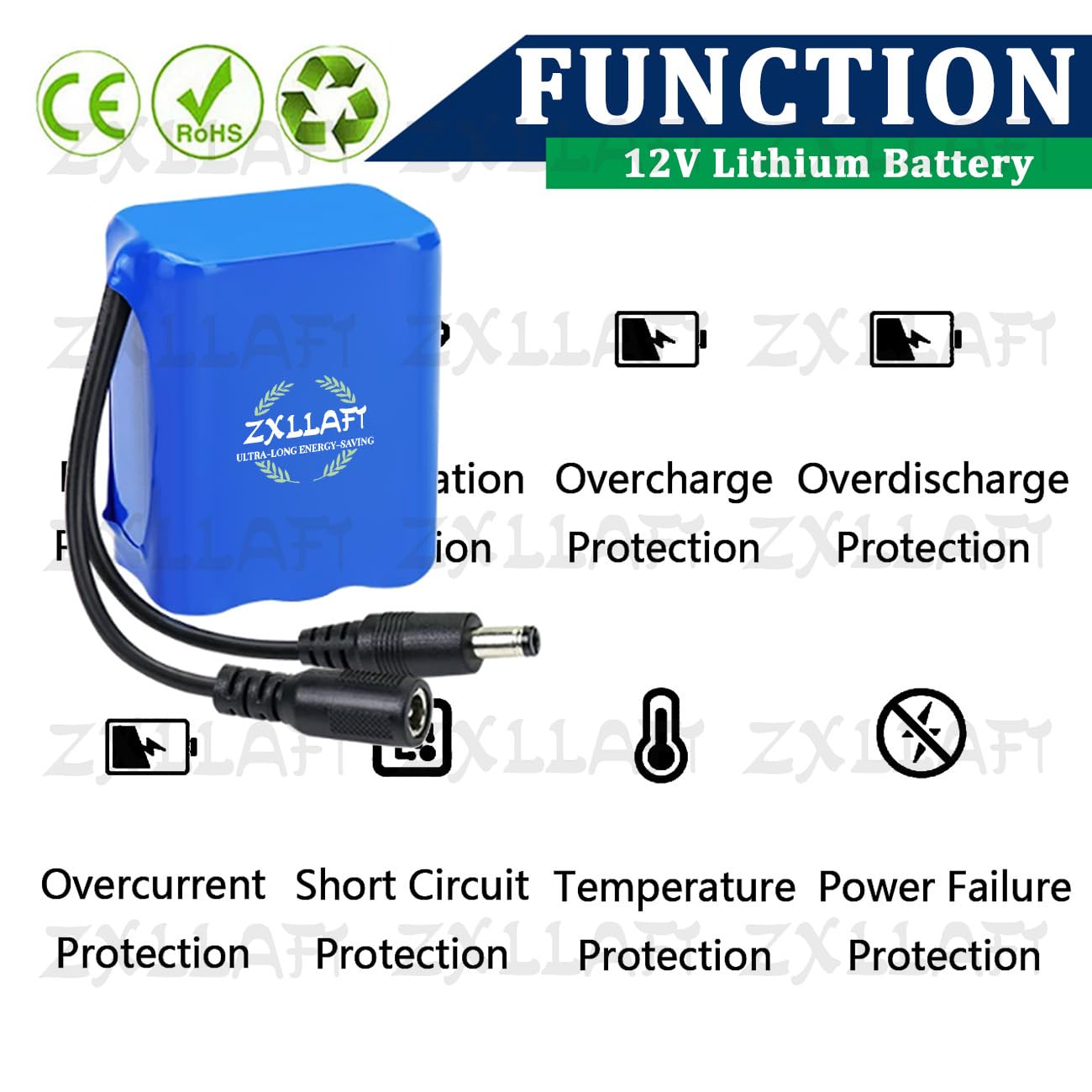 Batería Recargable 12 V 10000 mAh 7500 mAh 6000 mAh 5000 mAh Batería de Litio 10 Ah 6 Ah 7,5 Ah 5 Ah Baterías de Repuesto para energía Solar y Coches de Juguete